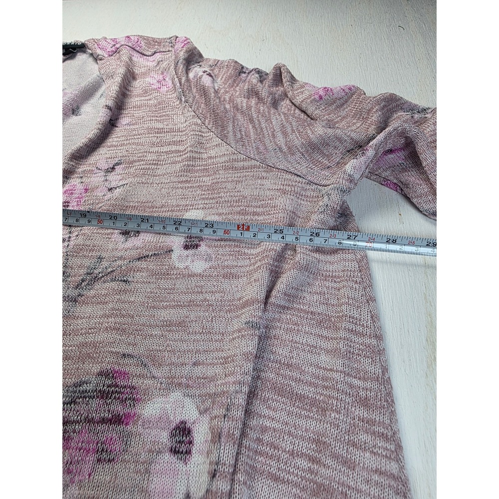 Torrid Womens 4 Floral Duster Cardigan Pink Space Dye High Low Boho Cottagecore - Picture 6 of 7